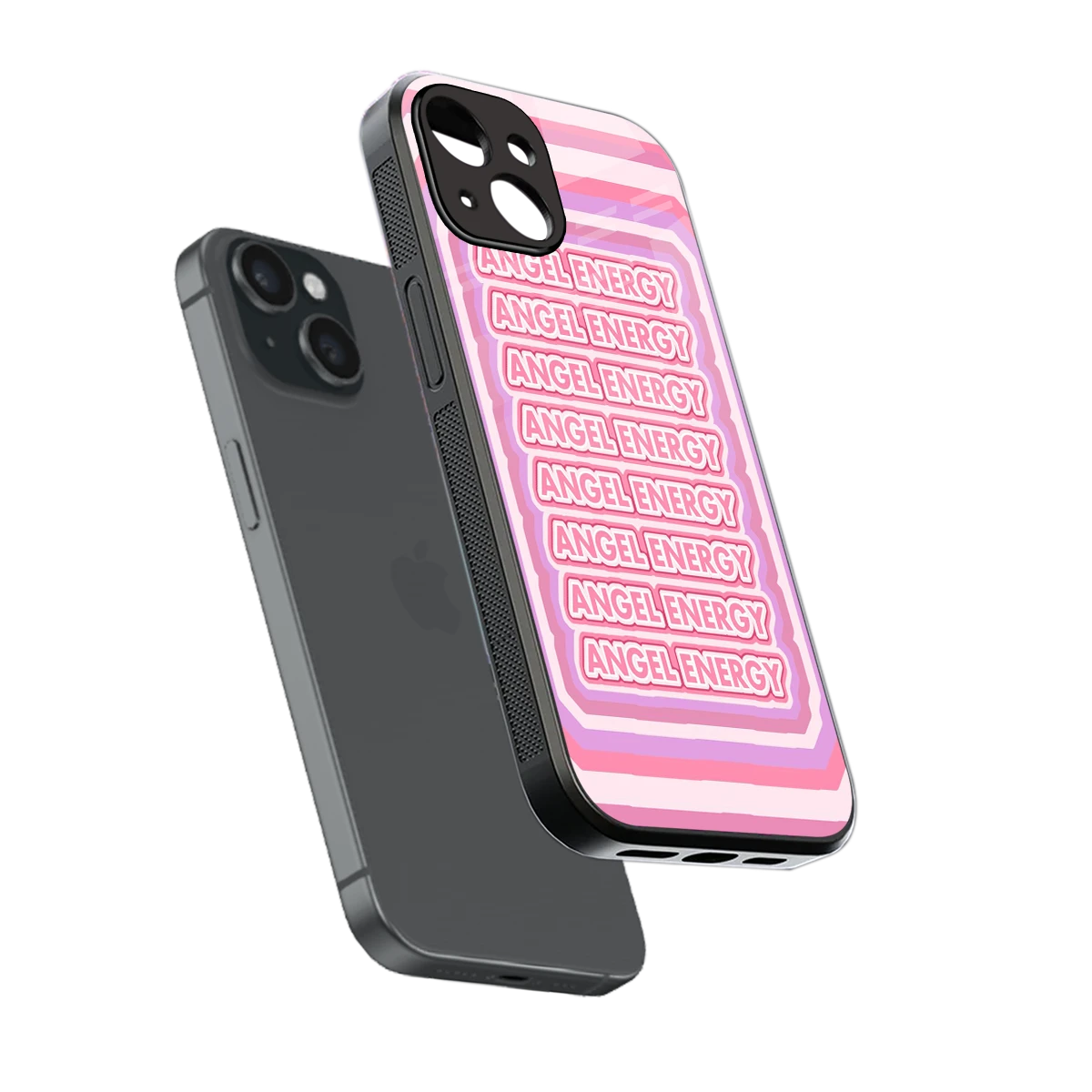 Angel Energy sleek iphone 13 mini cover with tempered glass back and TPU edges