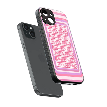 Angel Energy sleek iphone 14 cover with tempered glass back and TPU edges