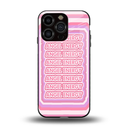 Angel Energy back phone cover | glass case for iphone 15 pro