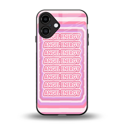 Angel Energy back phone cover | glass case for iphone 16 plus