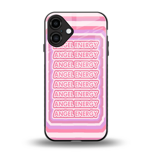 Angel Energy back phone cover | glass case for iphone 16 plus