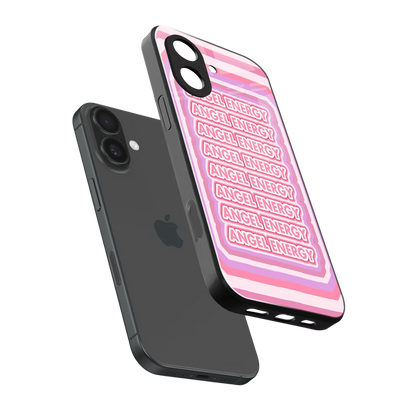 Angel Energy sleek iphone 17 cover with tempered glass back and TPU edges