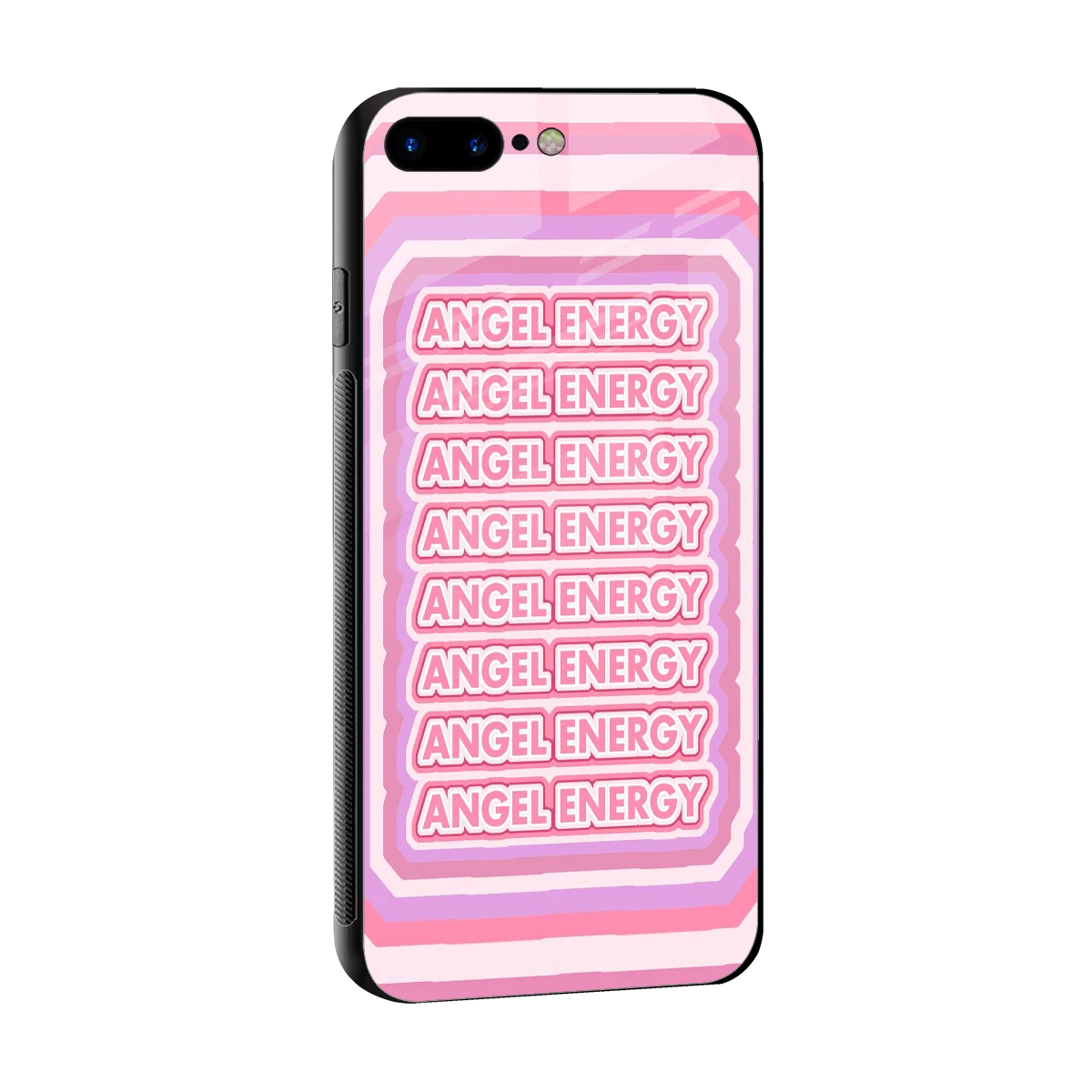 Angel Energy sleek iphone 8 plus cover with tempered glass back and TPU edges
