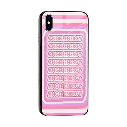 Angel Energy sleek iphone xs max cover with tempered glass back and TPU edges
