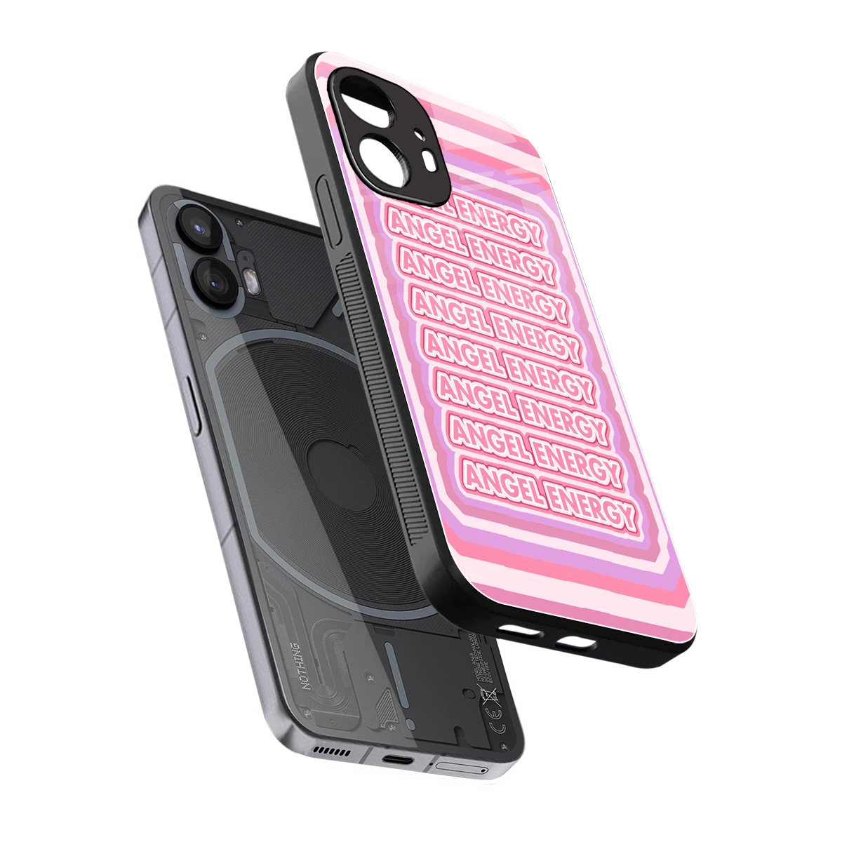 Angel Energy sleek nothing phone 2 cover with tempered glass back and TPU edges