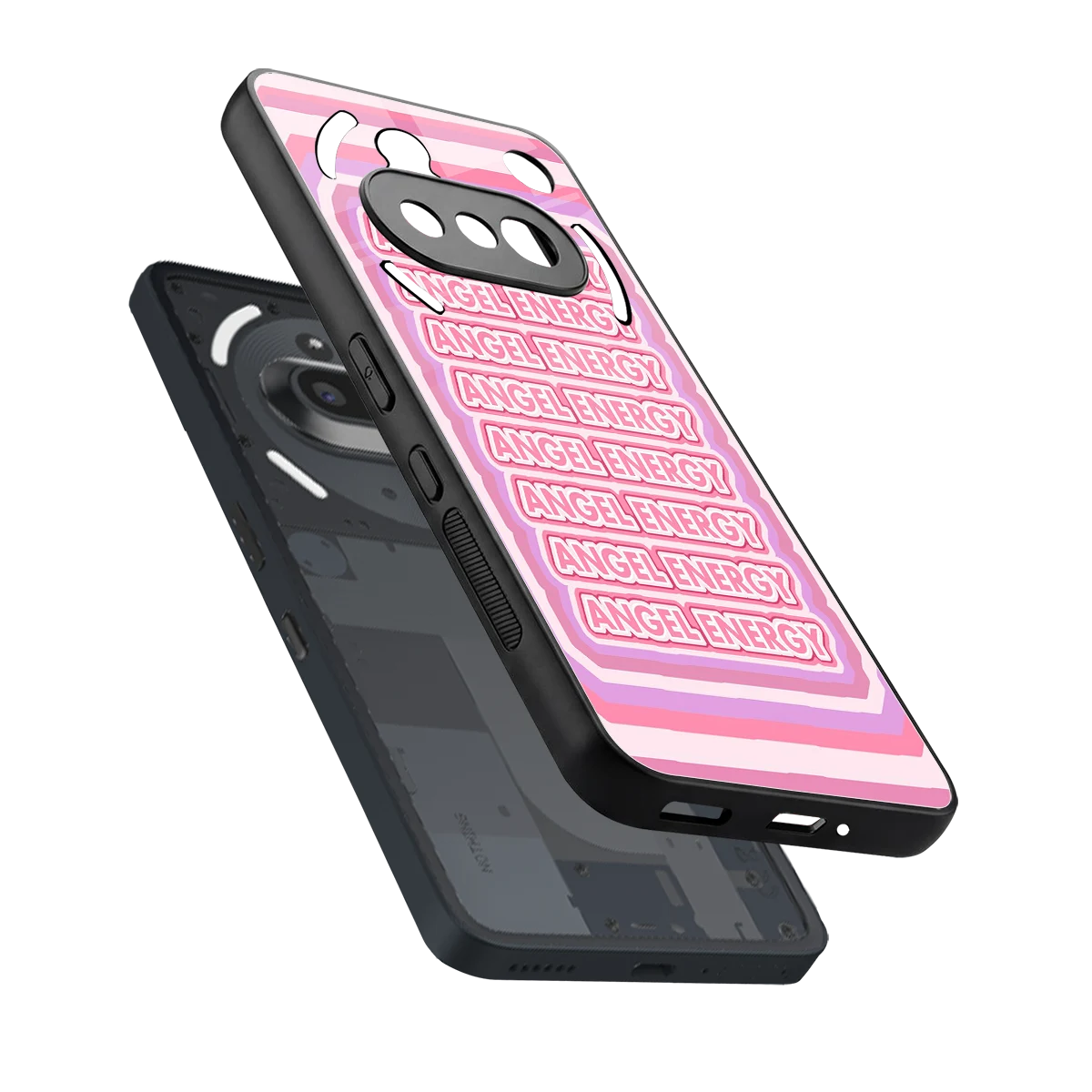 Angel Energy sleek nothing phone 3a cover with tempered glass back and TPU edges