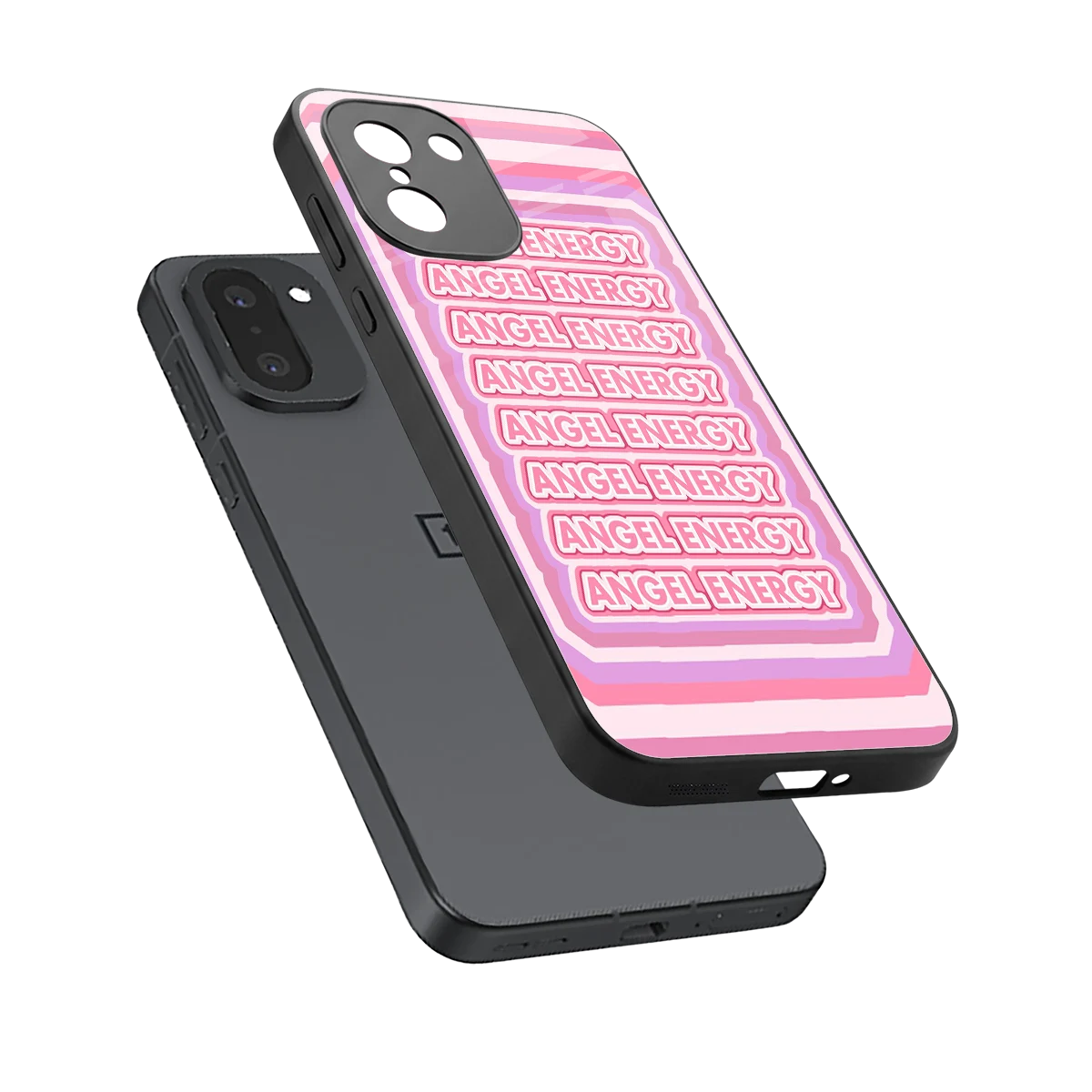 Angel Energy sleek oneplus 15r cover with tempered glass back and TPU edges