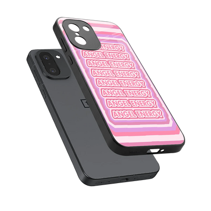 Angel Energy sleek oneplus 15r cover with tempered glass back and TPU edges