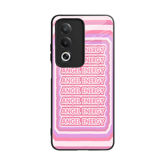 Angel Energy back phone cover | glass case for oppo a3 pro