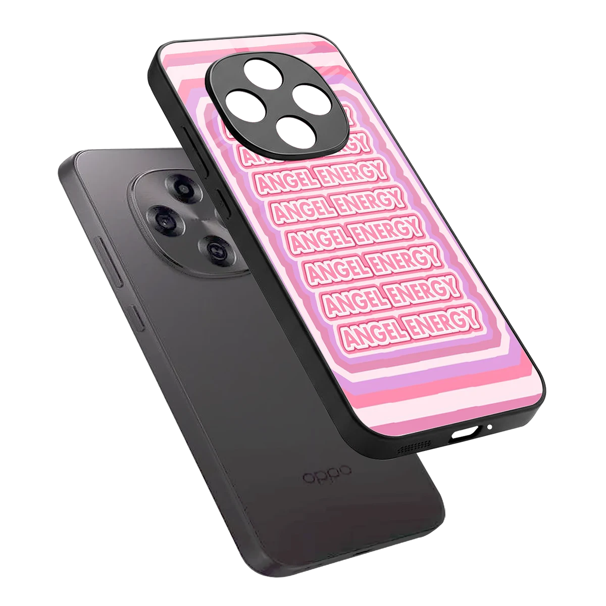 Angel Energy sleek oppo f31 pro 5g cover with tempered glass back and TPU edges
