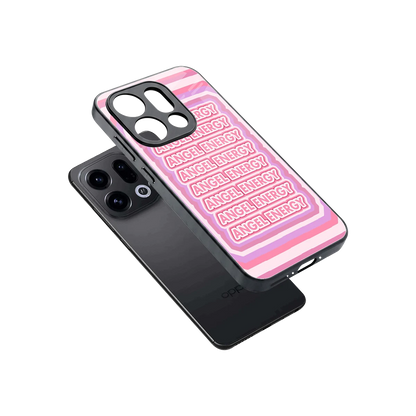 Angel Energy sleek oppo find x9 cover with tempered glass back and TPU edges