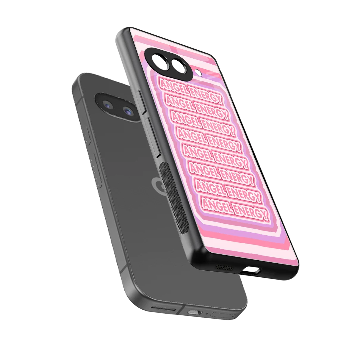 Angel Energy sleek google pixel 9a cover with tempered glass back and TPU edges