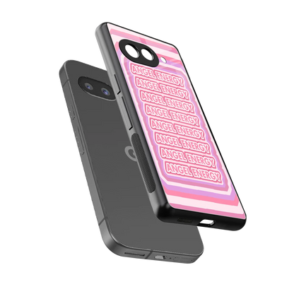 Angel Energy sleek google pixel 9a cover with tempered glass back and TPU edges