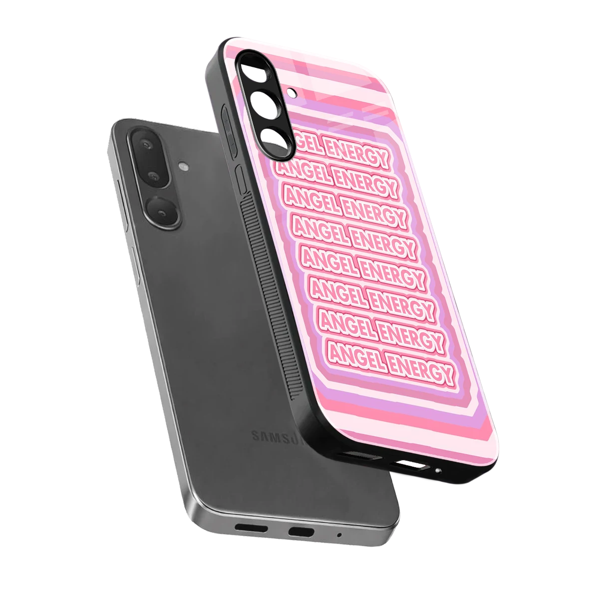 Angel Energy sleek samsung galaxy m16 5g cover with tempered glass back and TPU edges