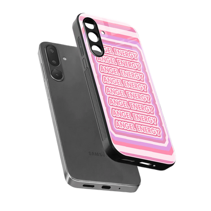 Angel Energy sleek samsung galaxy m16 5g cover with tempered glass back and TPU edges