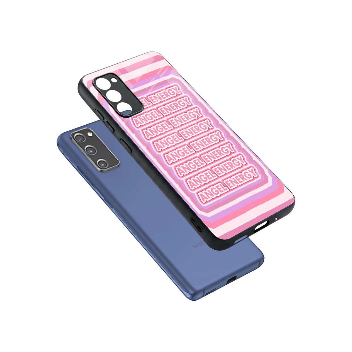 Angel Energy sleek samsung galaxy s20 fe cover with tempered glass back and TPU edges