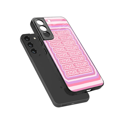 Angel Energy sleek samsung galaxy s22 cover with tempered glass back and TPU edges