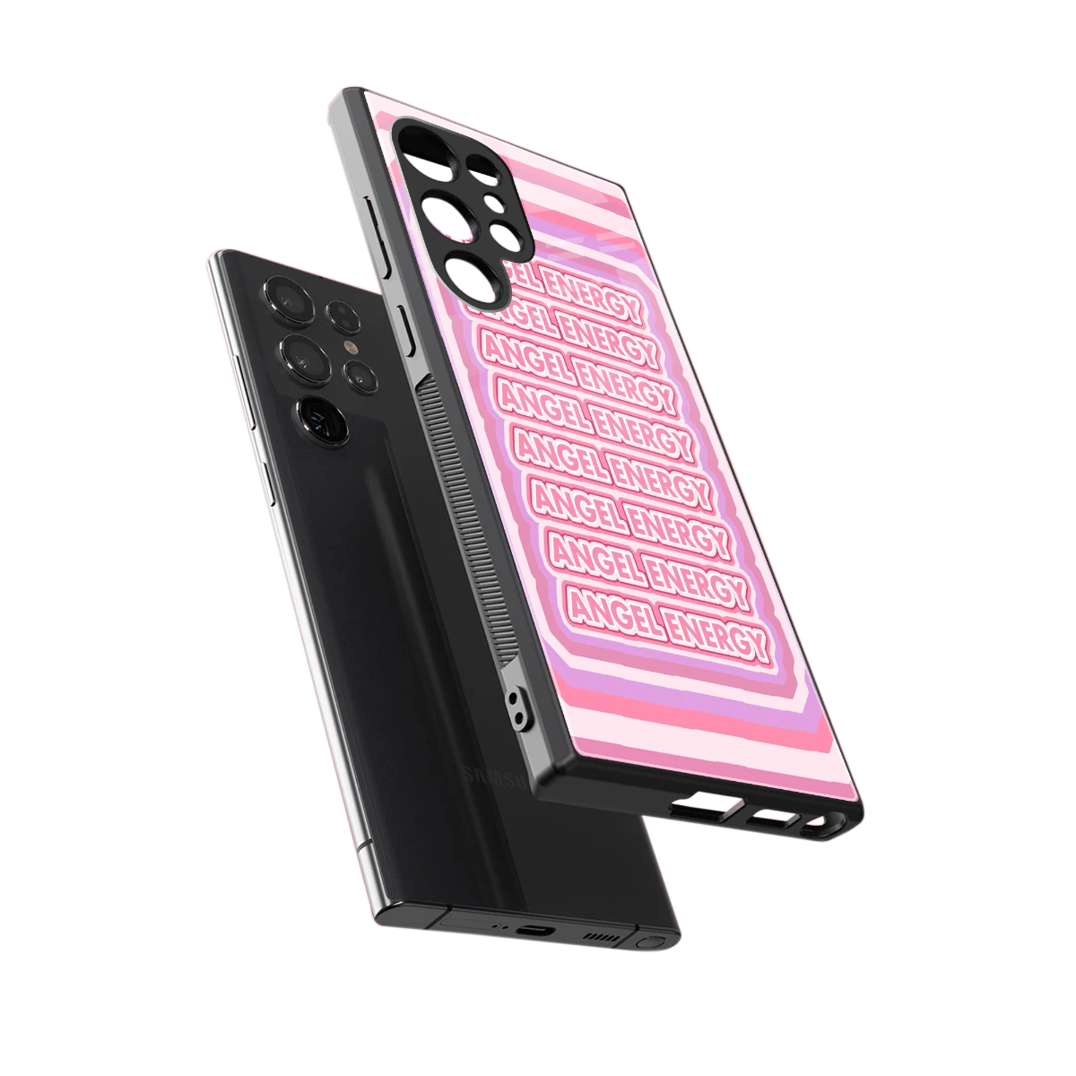 Angel Energy sleek samsung galaxy s23 ultra cover with tempered glass back and TPU edges