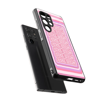 Angel Energy sleek samsung galaxy s25 ultra cover with tempered glass back and TPU edges