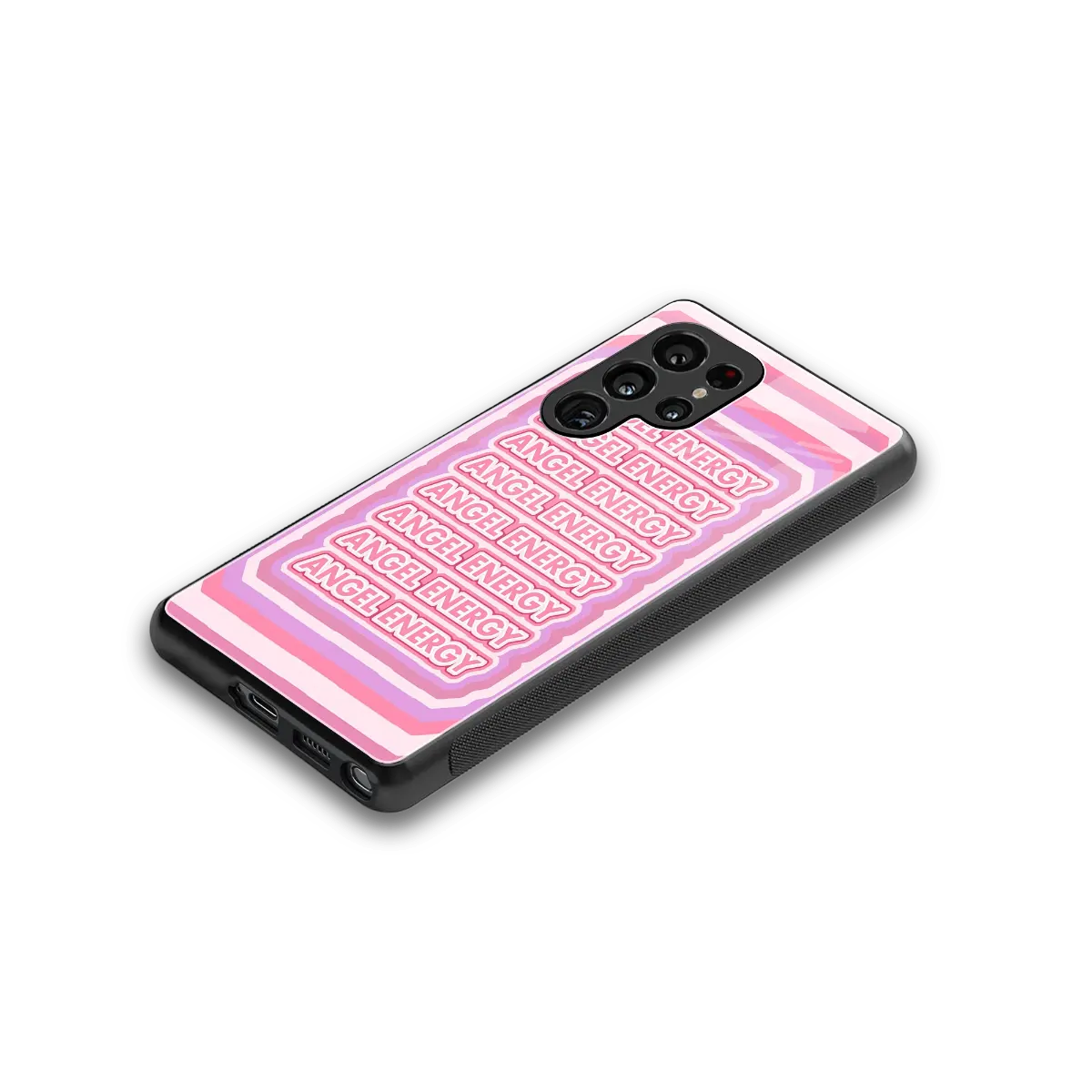 Angel Energy stylish phone case for samsung galaxy s25 ultra | glossy glass and slim fit