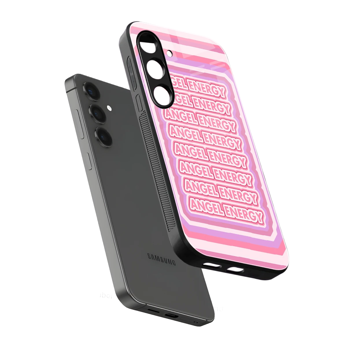 Angel Energy sleek samsung galaxy s25 cover with tempered glass back and TPU edges