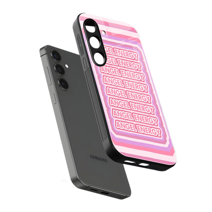 Angel Energy sleek samsung galaxy s25 fe cover with tempered glass back and TPU edges