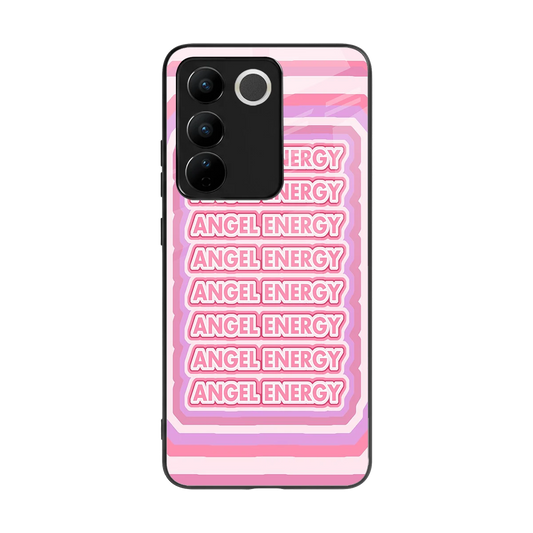 Angel Energy back phone cover | glass case for vivo v27 5g
