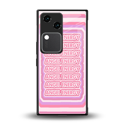 Angel Energy back phone cover | glass case for vivo v30