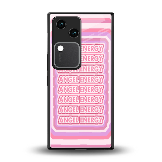 Angel Energy back phone cover | glass case for vivo v30
