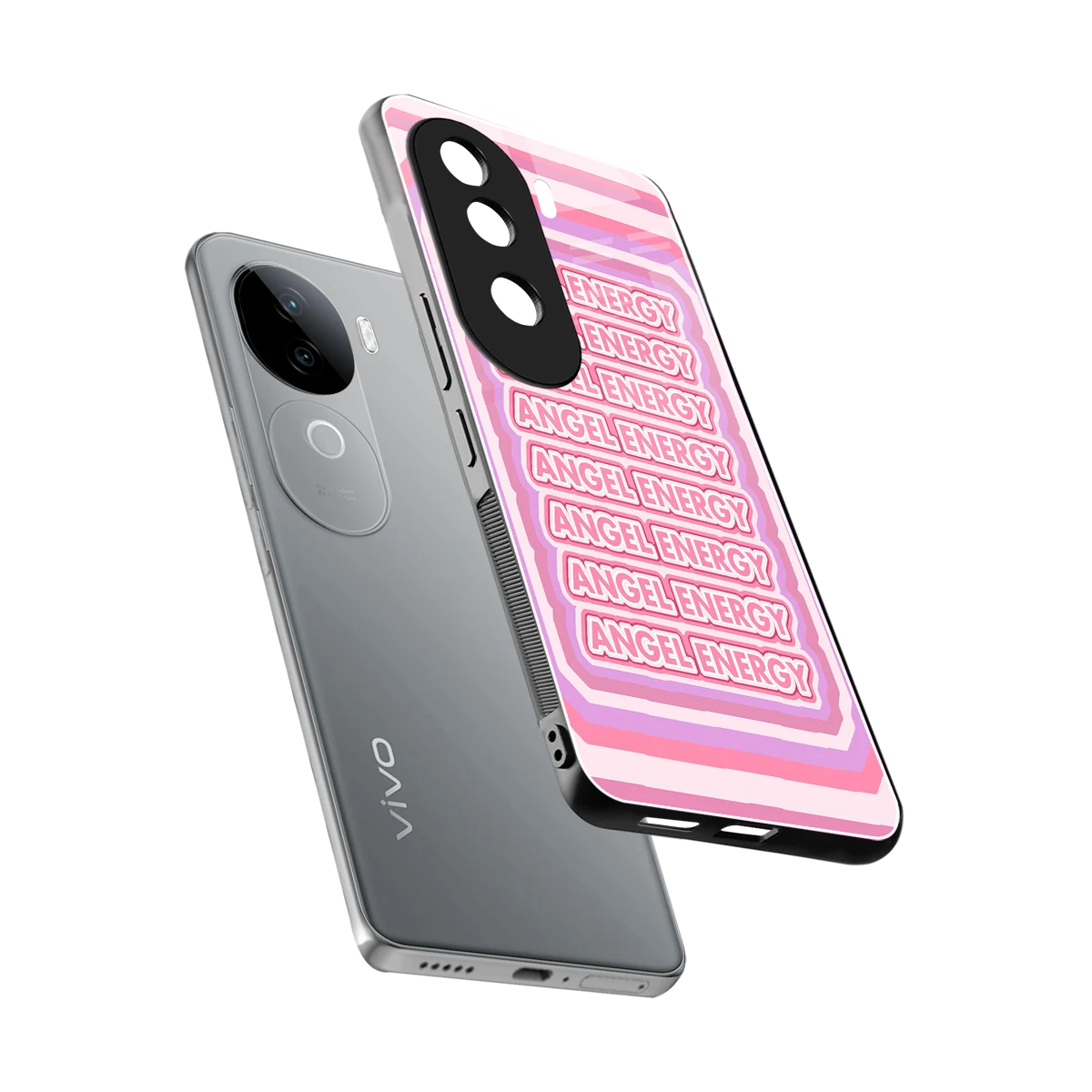 Angel Energy sleek vivo v40e cover with tempered glass back and TPU edges