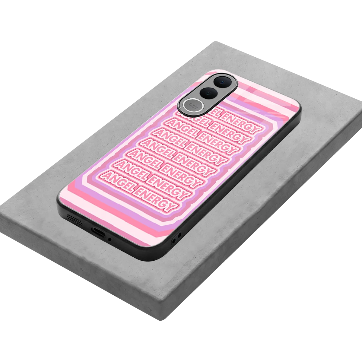 Angel Energy stylish phone case for vivo v70 fe | glossy glass and slim fit