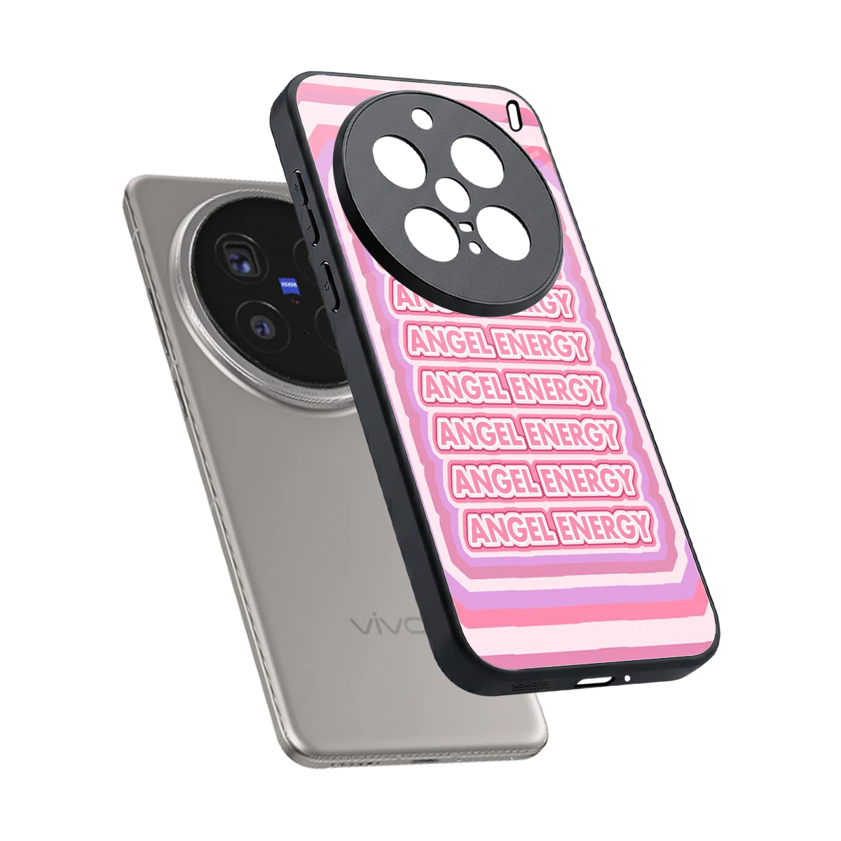 Angel Energy sleek vivo x200 pro cover with tempered glass back and TPU edges