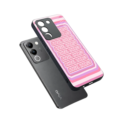 Angel Energy sleek vivo y200 5g cover with tempered glass back and TPU edges