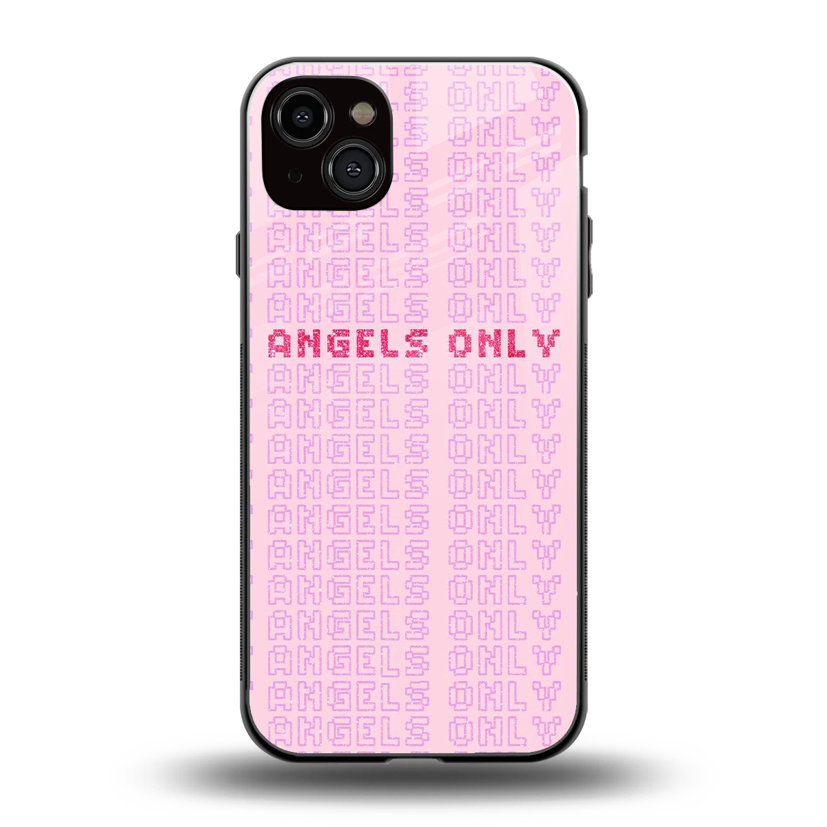 Angels Only back phone cover | glass case for iphone 14 plus