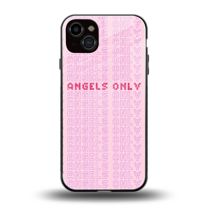 Angels Only back phone cover | glass case for iphone 14 plus