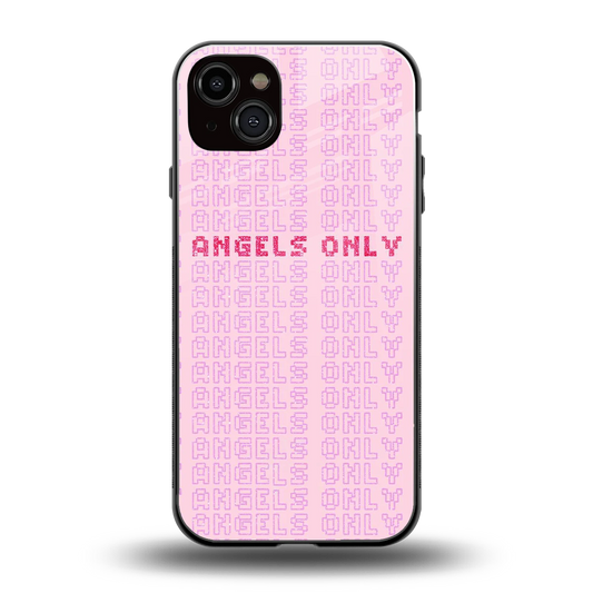 Angels Only back phone cover | glass case for iphone 14 plus