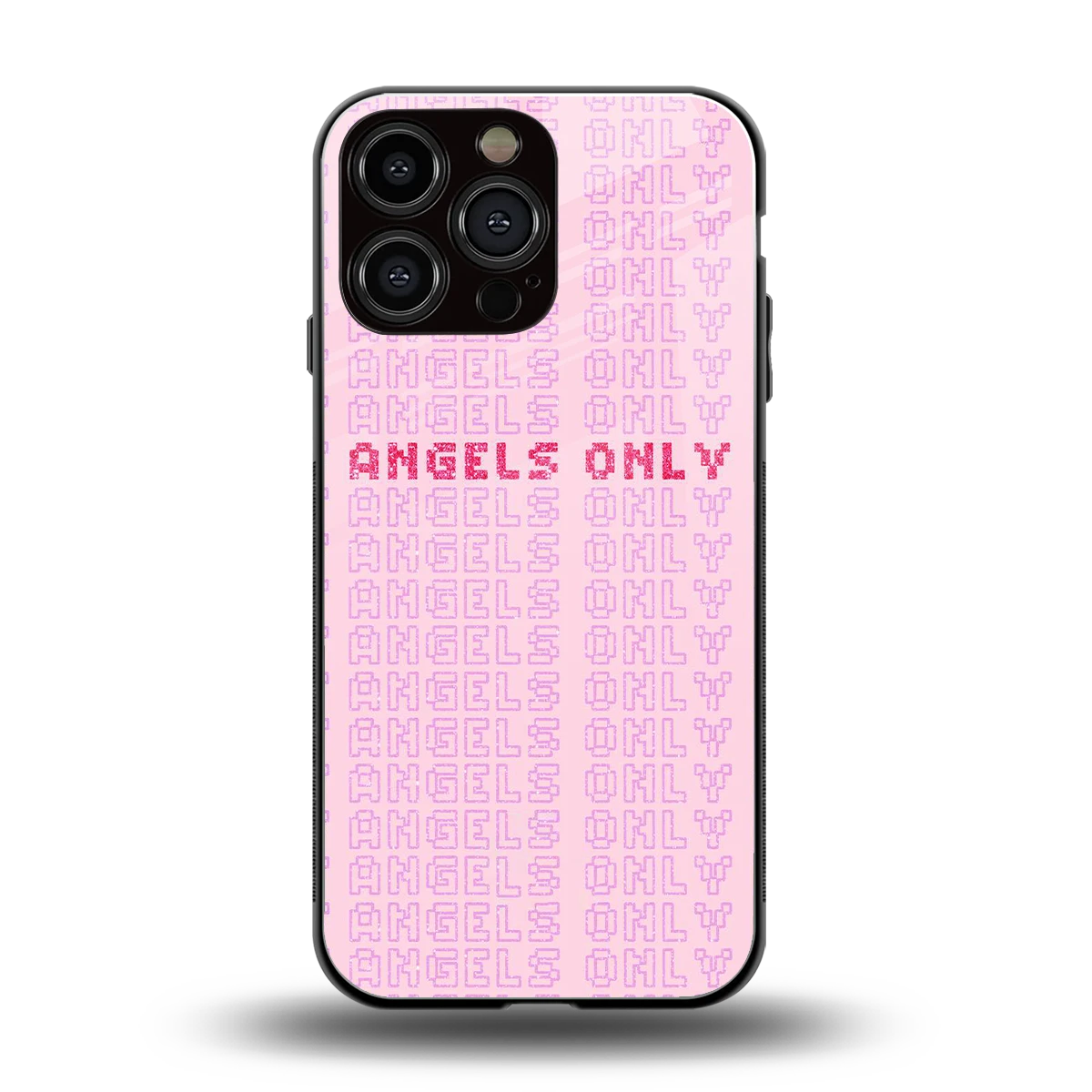 Angels Only back phone cover | glass case for iphone 15 pro max