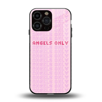 Angels Only back phone cover | glass case for iphone 15 pro max