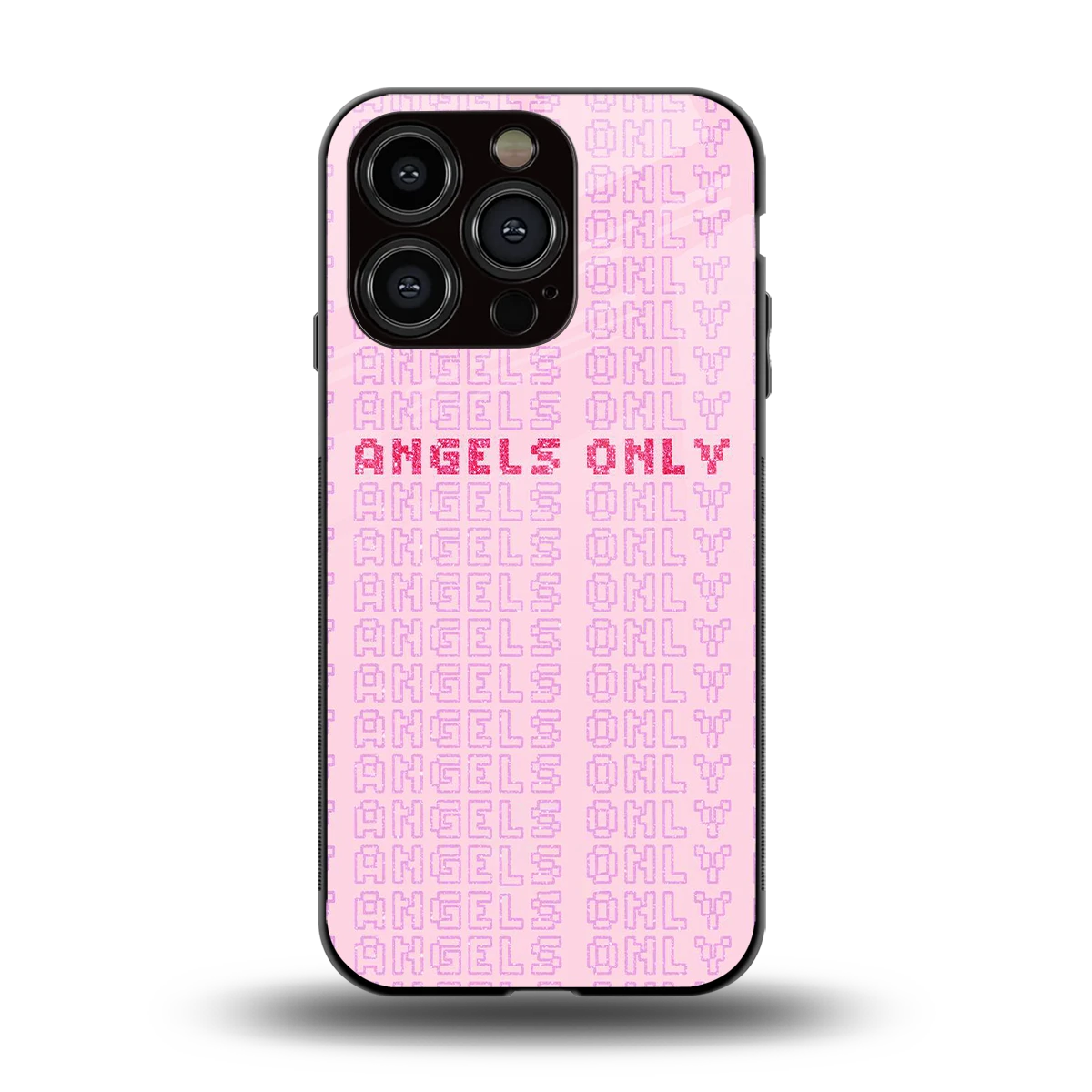 Angels Only back phone cover | glass case for iphone 15 pro