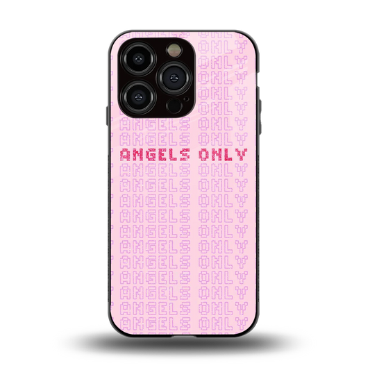 Angels Only back phone cover | glass case for iphone 15 pro