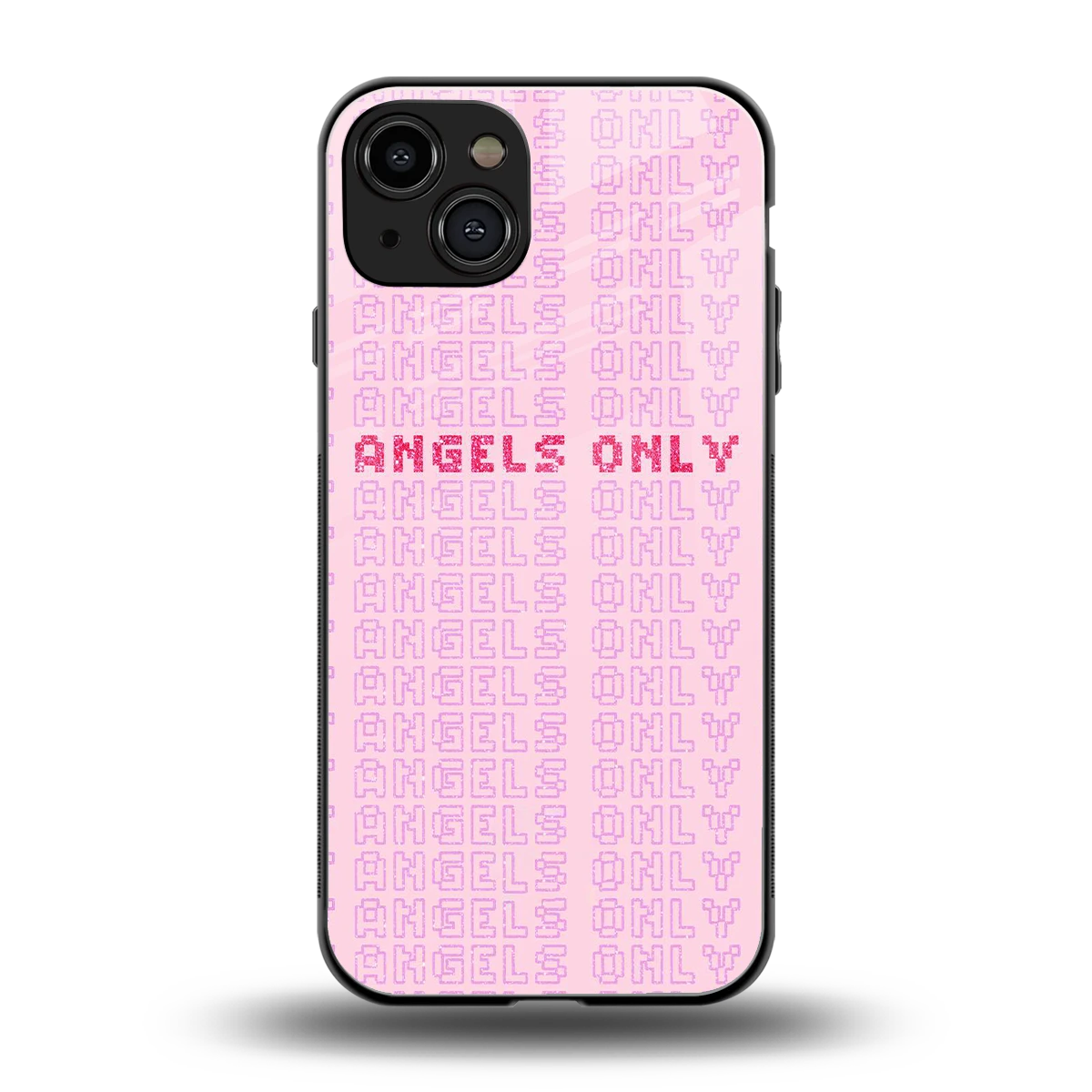Angels Only back phone cover | glass case for iphone 15