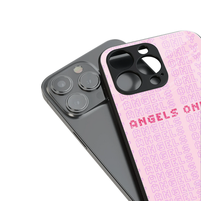 Angels Only stylish phone case for iPhone 16 | glossy glass and slim fit