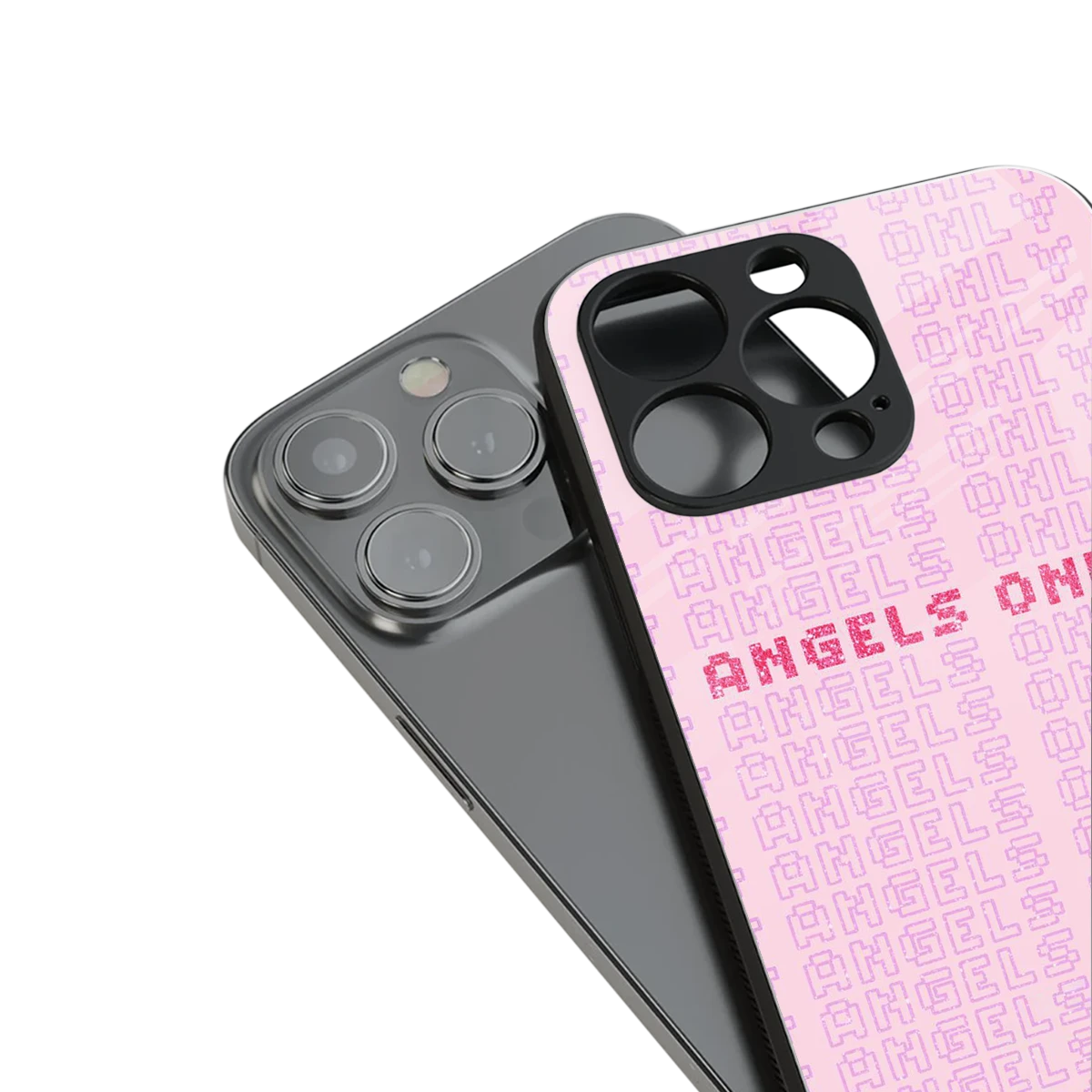 Angels Only stylish phone case for iphone 15 pro max | glossy glass and slim fit