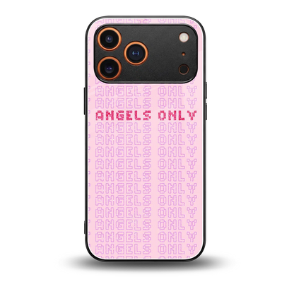 Angels Only back phone cover | glass case for iphone 17 pro