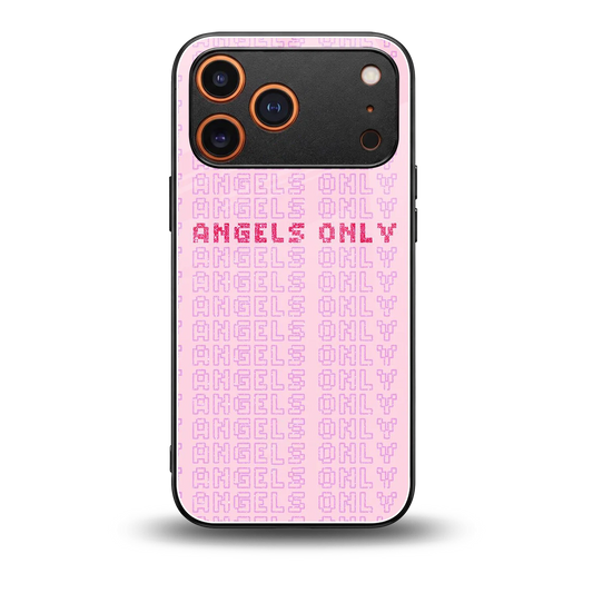 Angels Only back phone cover | glass case for iphone 17 pro max