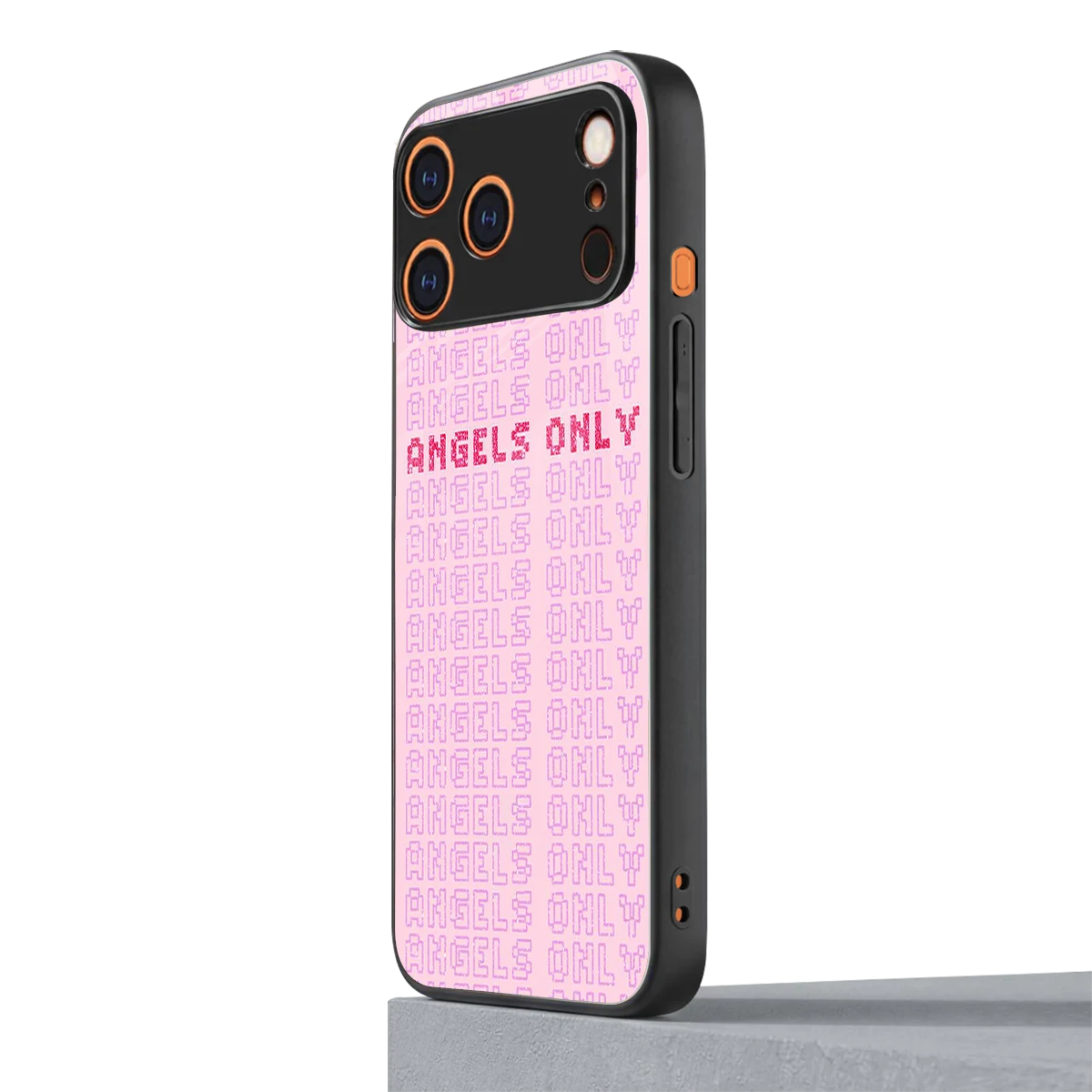 Angels Only iphone 17 pro mobile cover | shockproof glass phone case