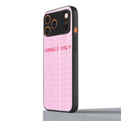 Angels Only iphone 17 pro mobile cover | shockproof glass phone case
