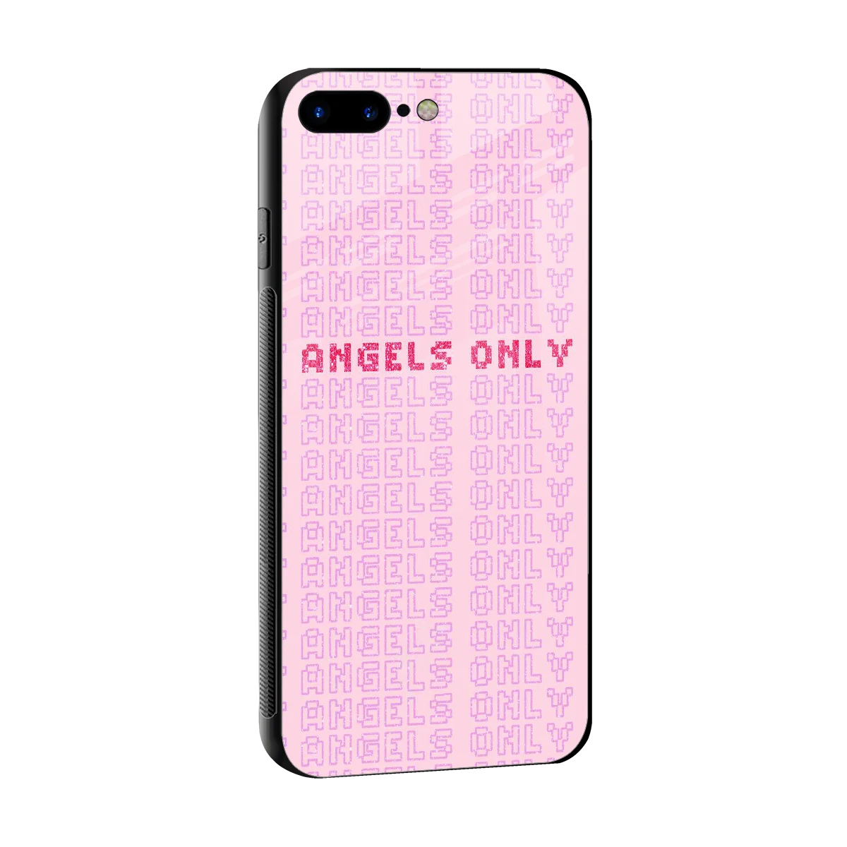 Angels Only sleek iphone 7 plus cover with tempered glass back and TPU edges