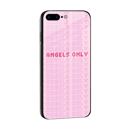 Angels Only sleek iphone 8 plus cover with tempered glass back and TPU edges