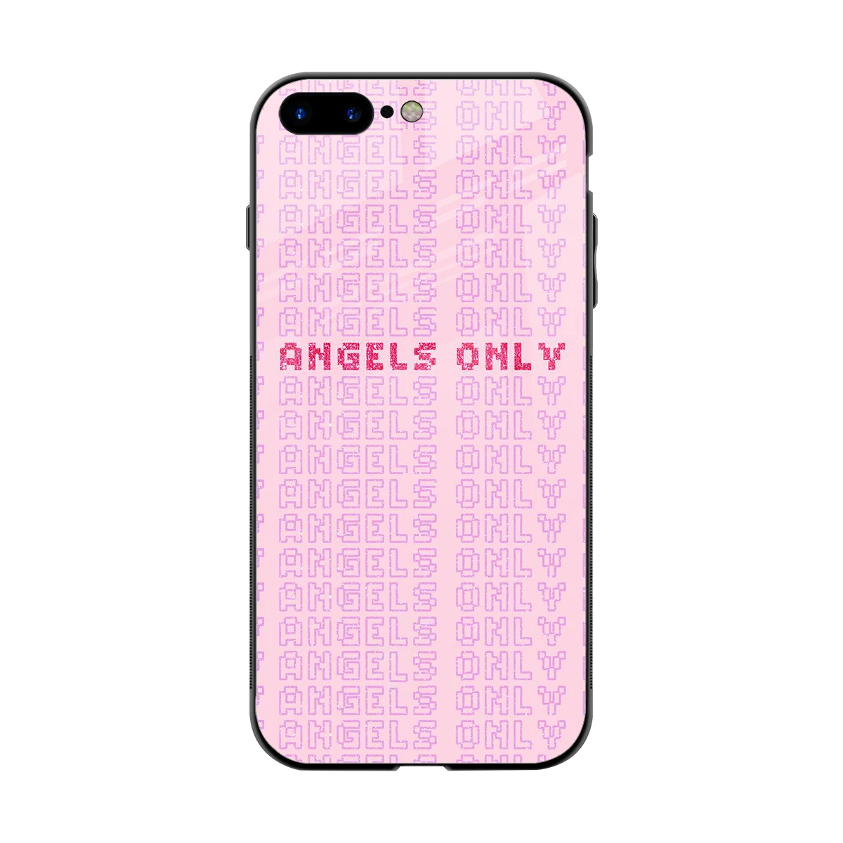 Angels Only back phone cover | glass case for iphone 8 plus